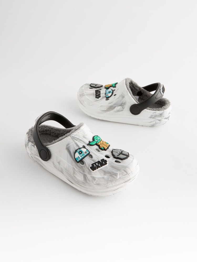 White Grey Star Wars Marble Slipper Clogs - Image 1 of 6