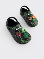 Negro/verde - Minecraft Warm Lined Slipper Clogs - Imagen 1 de 5