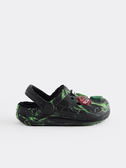 Negro/verde - Minecraft Warm Lined Slipper Clogs - Imagen 2 de 5