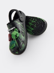 Negro/verde - Minecraft Warm Lined Slipper Clogs - Imagen 3 de 5