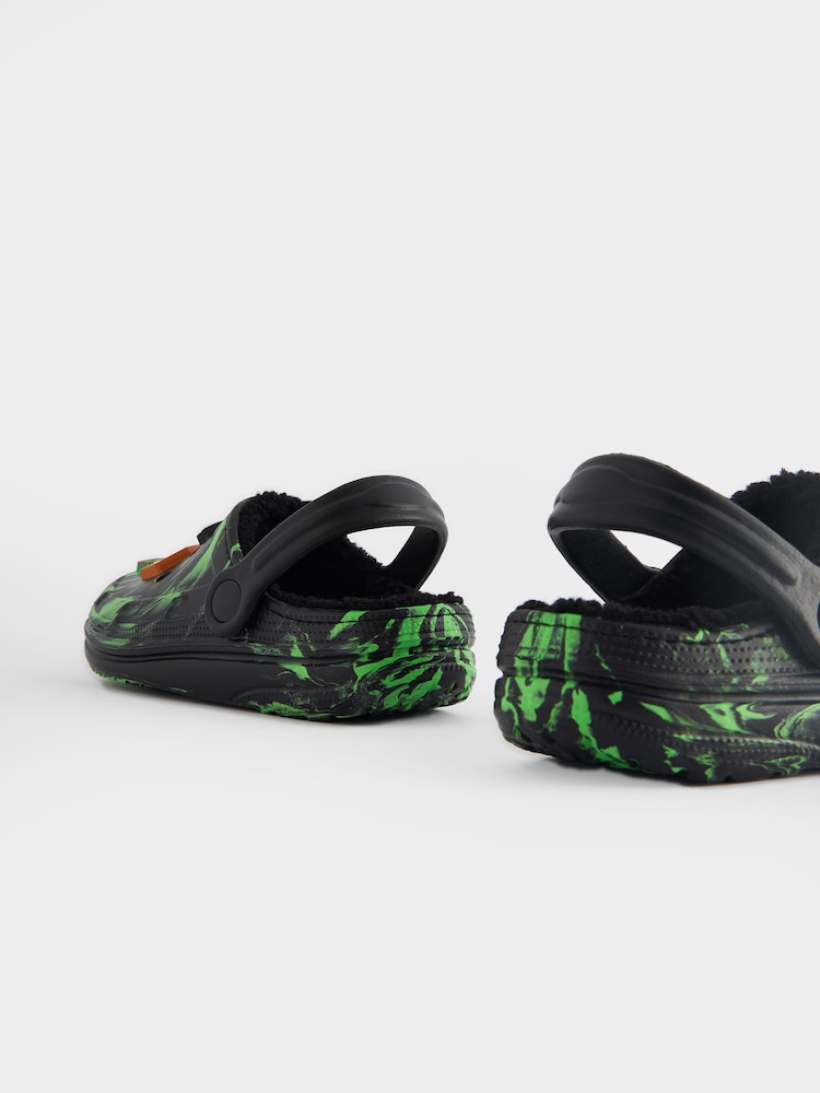 Schwarz & Grün - Minecraft Warm Lined Slipper Clogs - Image 4 of 5