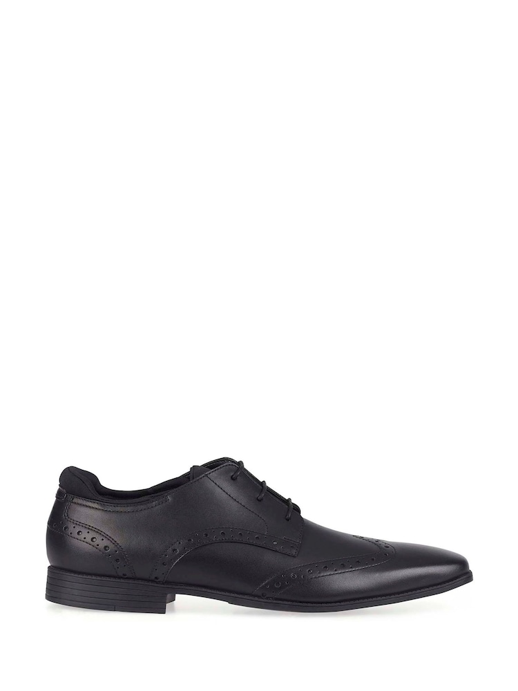 Črni usnjeni brogue šolski čevlji z vezalkami Start-Rite Tailor - Slika 1 iz 5