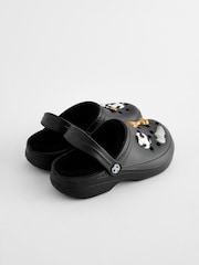 Black Football Slippers Clogs - Image 3 of 6