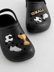 Black Football Slippers Clogs - Image 4 of 6