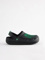 Black/Green Glow in the Dark Halloween Slipper Clogs - Image 2 of 5