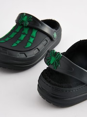 Black/Green Glow in the Dark Halloween Slipper Clogs - Image 3 of 5