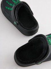 Black/Green Glow in the Dark Halloween Slipper Clogs - Image 4 of 5