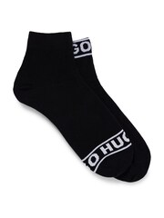 HUGO Black Logo Ankle Socks 2 Pack - Image 1 of 3