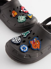 Grey Sports Badge Slippers Clogs - Image 4 of 6