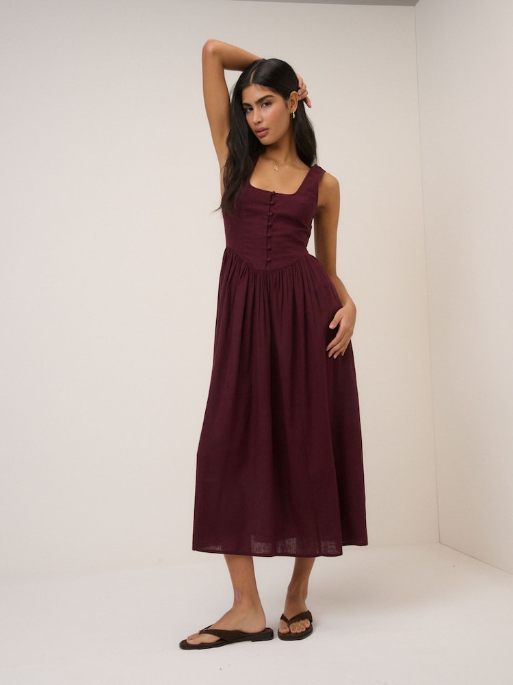 Nobodys Child Purple Cora Midi Dress - Image 1 of 5