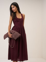 Nobodys Child Purple Cora Midi Dress - Image 4 of 5