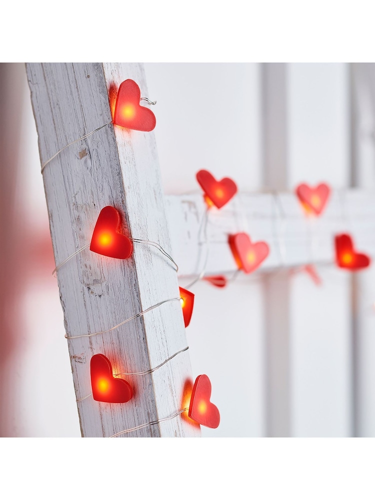 Lights4fun Red 20 Heart Micro Fairy Lights - Image 1 of 1