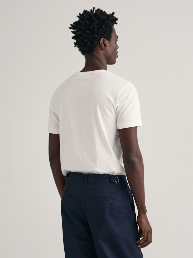 Weiß - GANT T-Shirt mit Grafik-Wappen-Logo - Bild 2 von 5