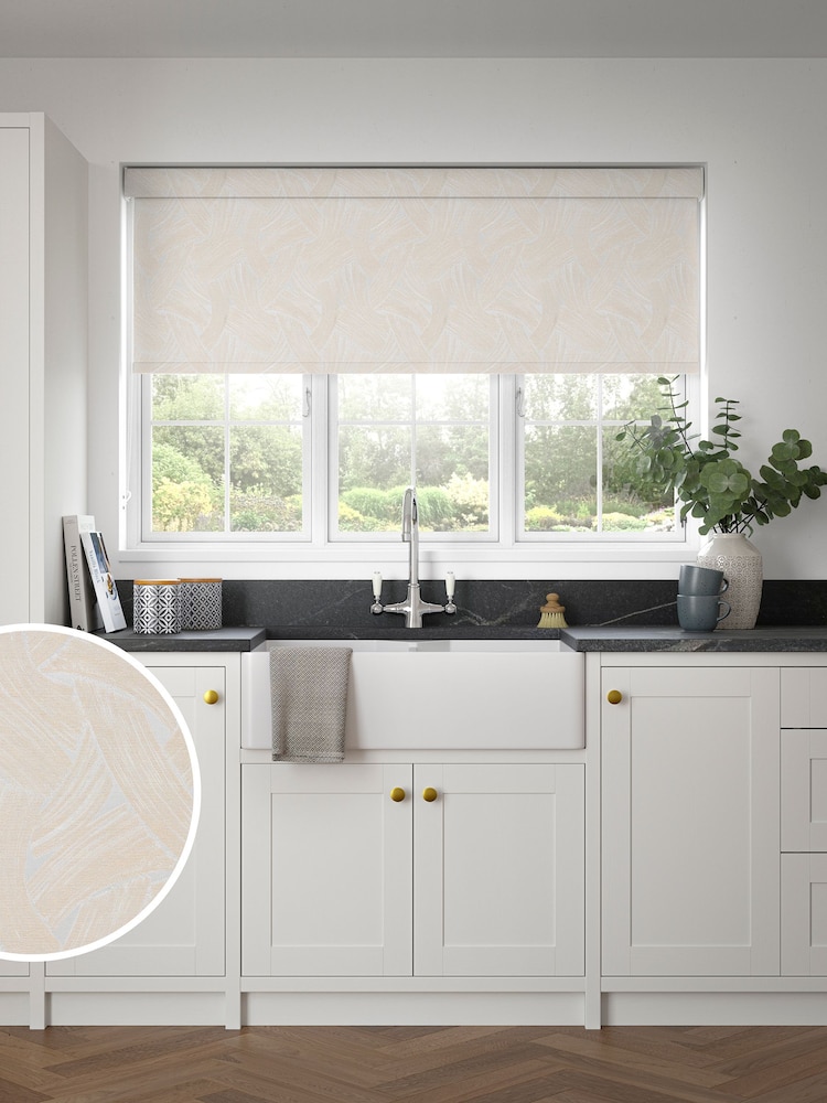 Ivory Cream Décor Made to Measure Blackout Roller Blind - Image 1 of 6
