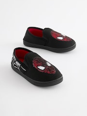 Black Spider-Man Cupsole Slippers - Image 1 of 5