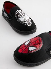 Black Spider-Man Cupsole Slippers - Image 3 of 5