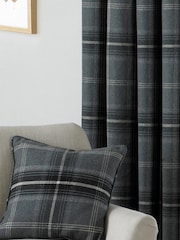 Riva Paoletti Grey Aviemore Tartan Faux Wool Polyester Filled Cushion - Image 1 of 3