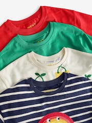 Rainbow 100% Cotton Long Sleeve Tops 4 Pack (3mths-7yrs) - Image 7 of 7