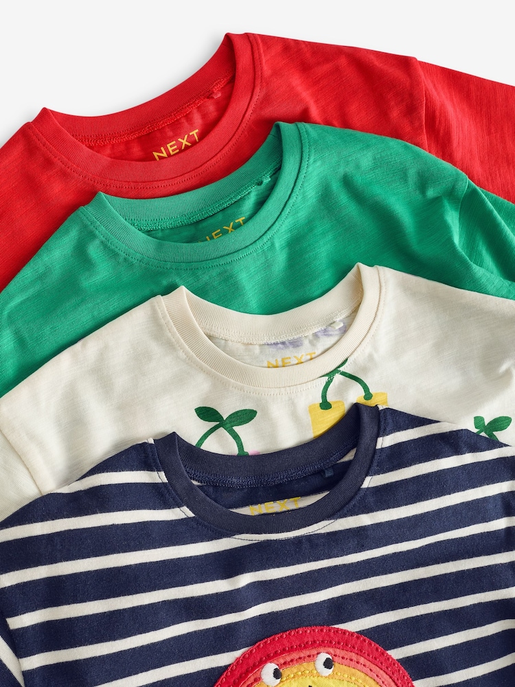 Rainbow 100% Cotton Long Sleeve Tops 4 Pack (3mths-7yrs) - Image 7 of 7