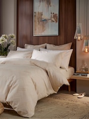 Vantona Cream Luton Jacquard Duvet Cover and Pillowcase Set - Image 1 of 4