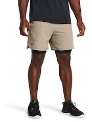 Under Armour Beige Vanish 2-in-1 Shorts - Image 1 of 4