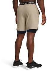 Under Armour Beige Vanish 2-in-1 Shorts - Image 2 of 4