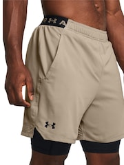 Under Armour Beige Vanish 2-in-1 Shorts - Image 4 of 4