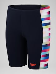 Speedo Boys Blue Digital Panel Jammer Swim Shorts - Image 3 of 6
