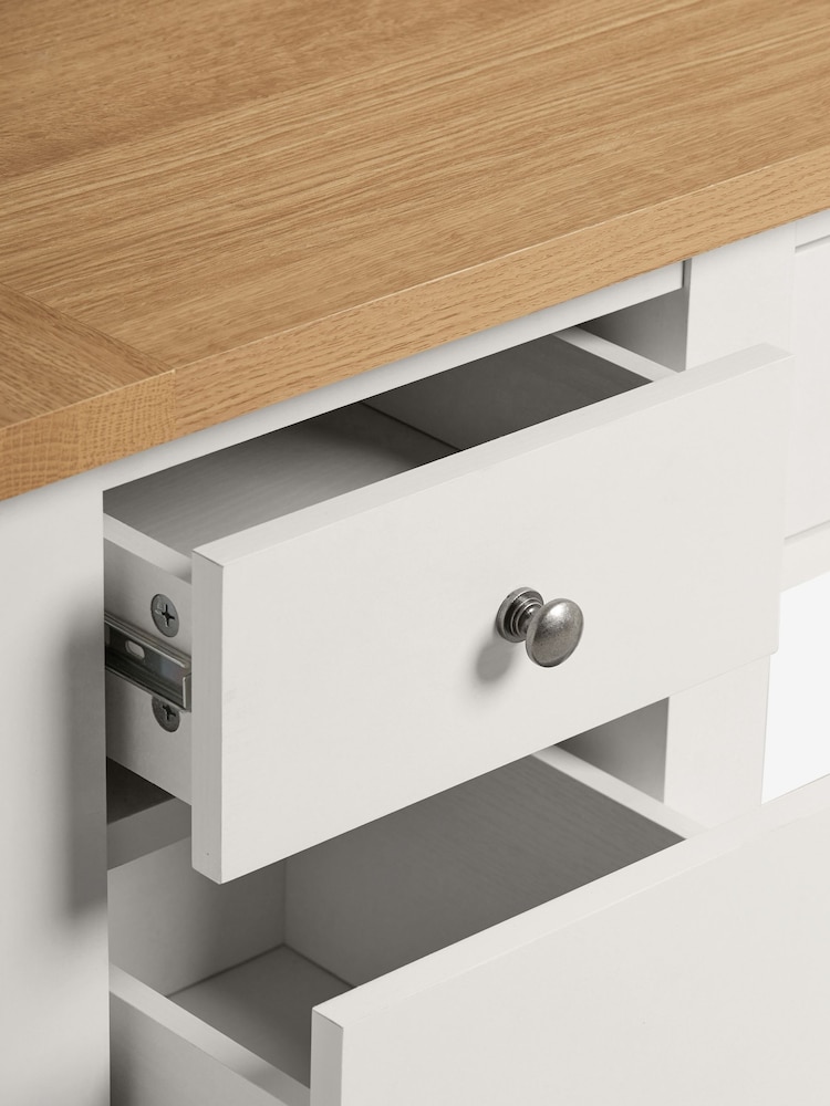 Chalk Malvern Paint Effect Storage Console Dressing Table - Image 2 of 9