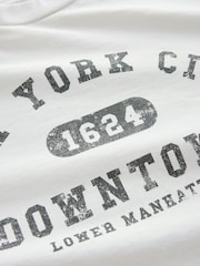 Ecru NYC Graphic Long Sleeve T-Shirt - Image 6 of 7