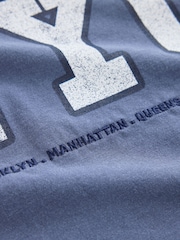 Navy NYC Graphic Long Sleeve T-Shirt - Image 3 of 3