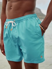 Blue Aqua Palm Logo Essential Swim Shorts - Image 1 of 11