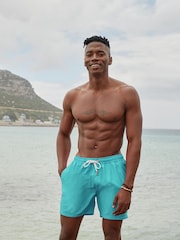 Blue Aqua Palm Logo Essential Swim Shorts - Image 5 of 11