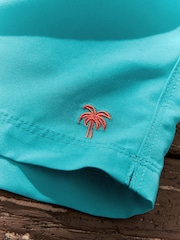 Blue Aqua Palm Logo Essential Swim Shorts - Image 9 of 11
