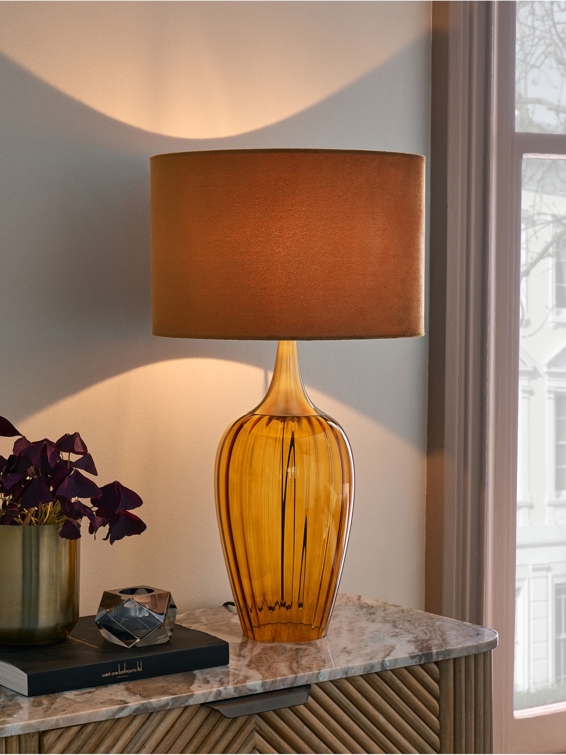 Amber Orange Hampton Table Lamp Laura Ashley