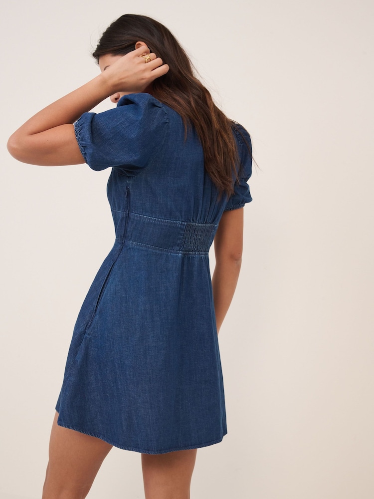 Nobodys Child Blue Tulla Mini Denim Dress - Image 2 of 5