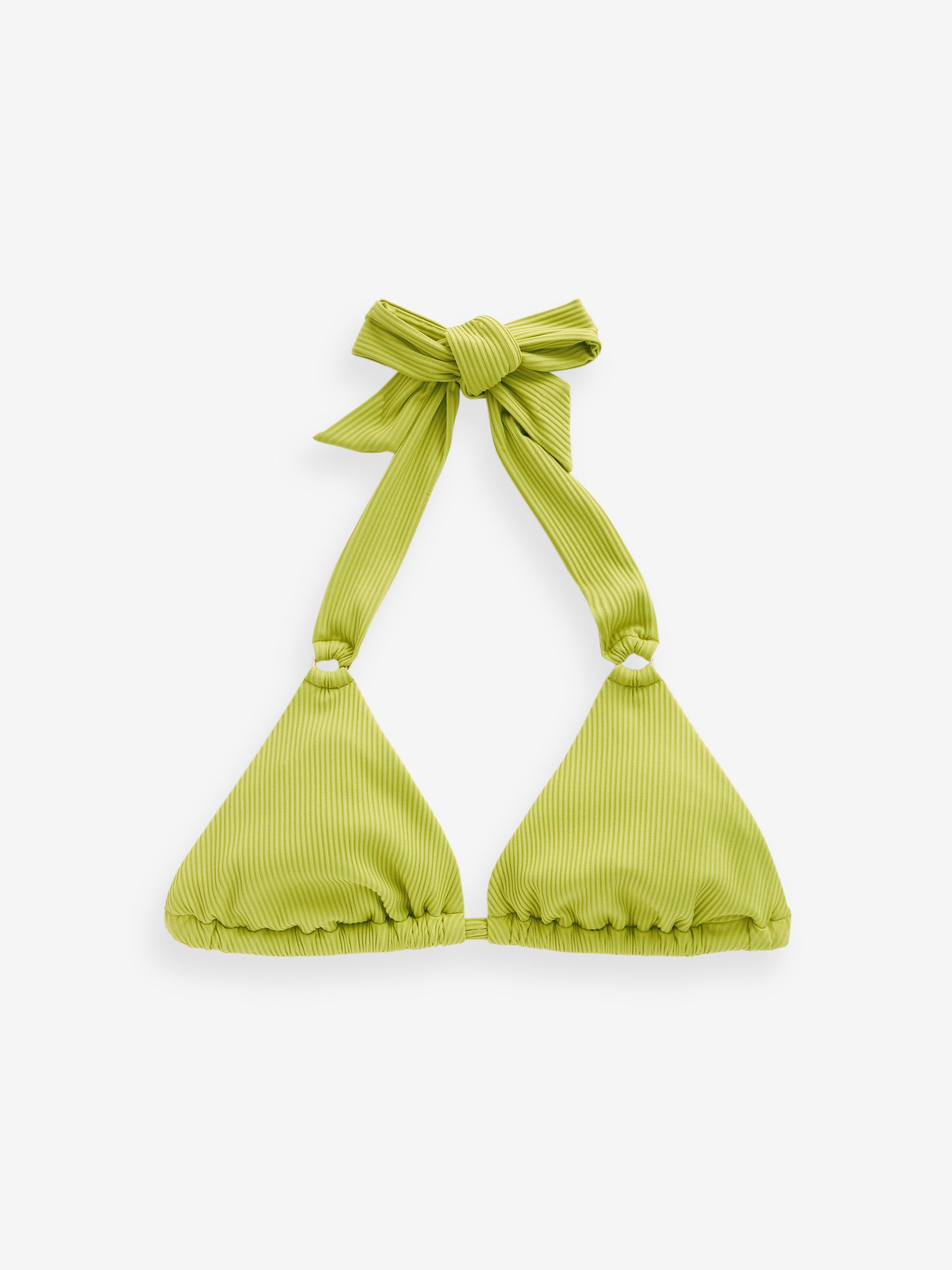 Lime green triangle bikini hotsell