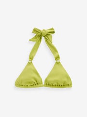 Rochelle Lime Green Rib Rib Triangle Bikini Top - Image 5 of 5