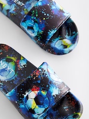 Blue/Black Football Sliders - Image 6 of 6