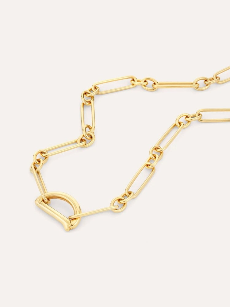Dinny Hall Sterling Gold Trombone Chain Necklace - Image 2 of 3