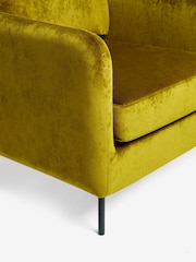 Rockett St George Luxe Needlecord Velvet Vintage Green The Edie Accent Chair - Image 4 of 5