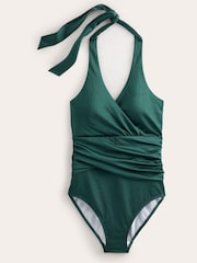 Boden Green Levanzo Ruched Halter Swimsuit - Image 4 of 5