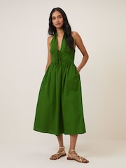 Nobodys Child Green Lilijana Halter Midi Dress - Image 1 of 5