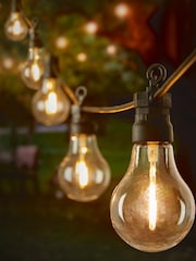 Premier Decorations Ltd Garden 20 Warm White Connectable Festoon Lights - Image 1 of 3