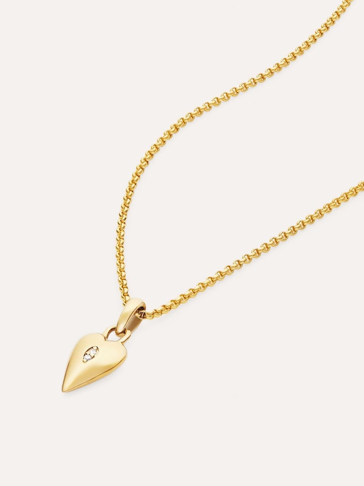 Dinny Hall Gold Tone My World Lab Diamond Heart Pendant - Image 3 of 3 Dinny Hall Gold Tone My World Lab Diamond Heart Pendant - Image 3 of 3