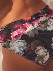 Schwarz/Berry Floral - Bikinihose - Bild 5 von 6
