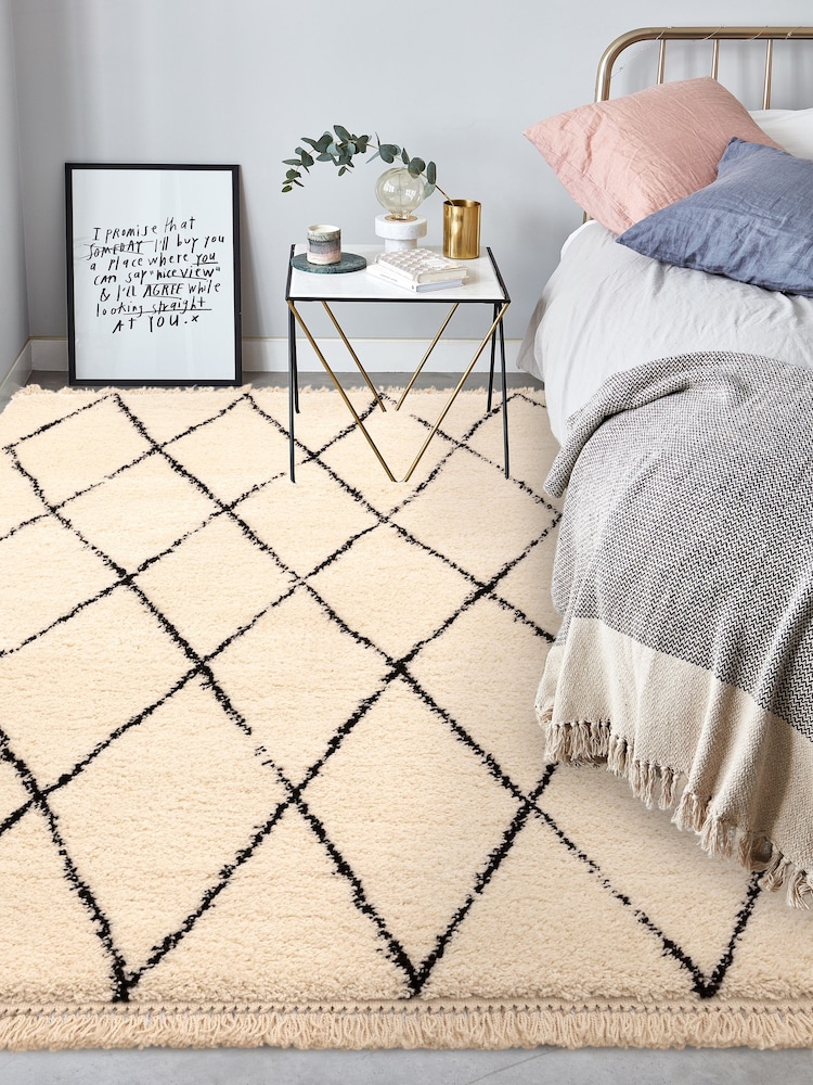 Asiatic Rugs Cream Rocco Diamond Rug - Image 1 of 5