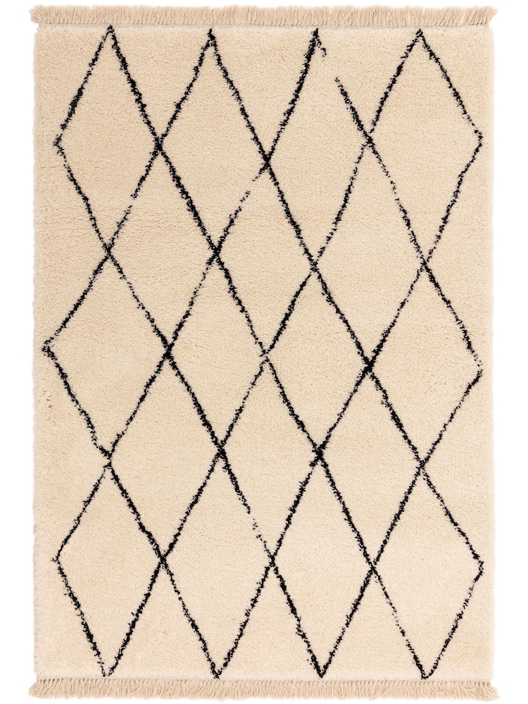 Asiatic Rugs Cream Rocco Diamond Rug - Image 2 of 5 Asiatic Rugs Cream Rocco Diamond Rug - Image 2 of 5
