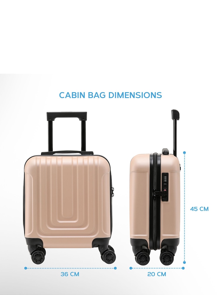 Flight Knight 45x36x20cm Easy Jet Underseat 8 Wheel ABS Hard Case Cabin Carry On Hand Luggage - Image 2 of 7