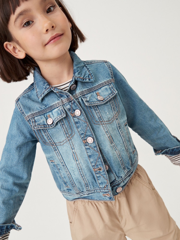 Mid Blue Western 100% Cotton Jacket (3-16yrs) - Image 6 of 9